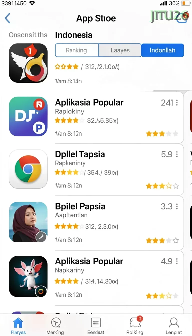 Cuplikan layar JV88 — aktivitas