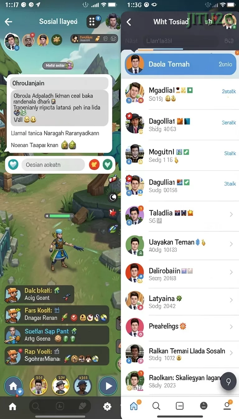 Cuplikan layar JJBET118 — menu navigasi